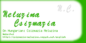 meluzina csizmazia business card